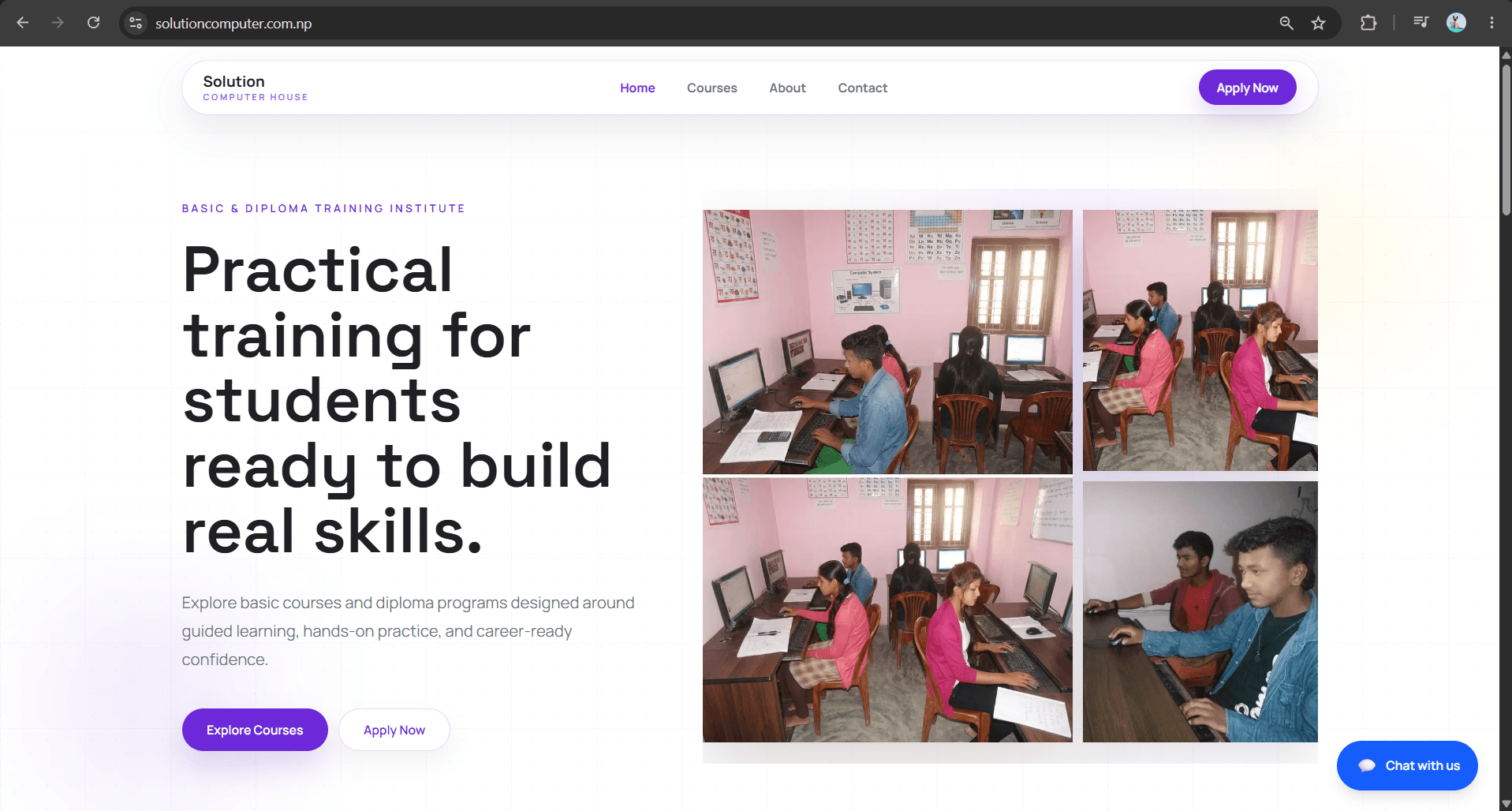 Solution Computer House website homepage screenshot